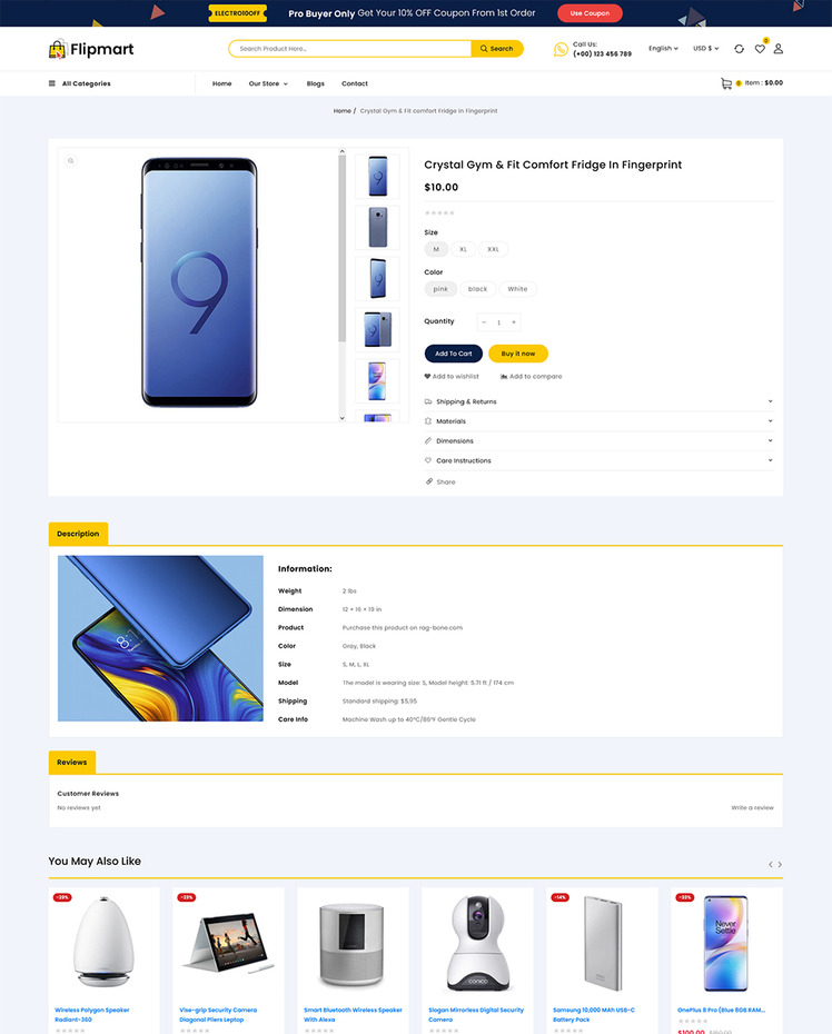 Flipmart Mega Shop Marketplace Multipurpose Responsive Shopify Store #237484