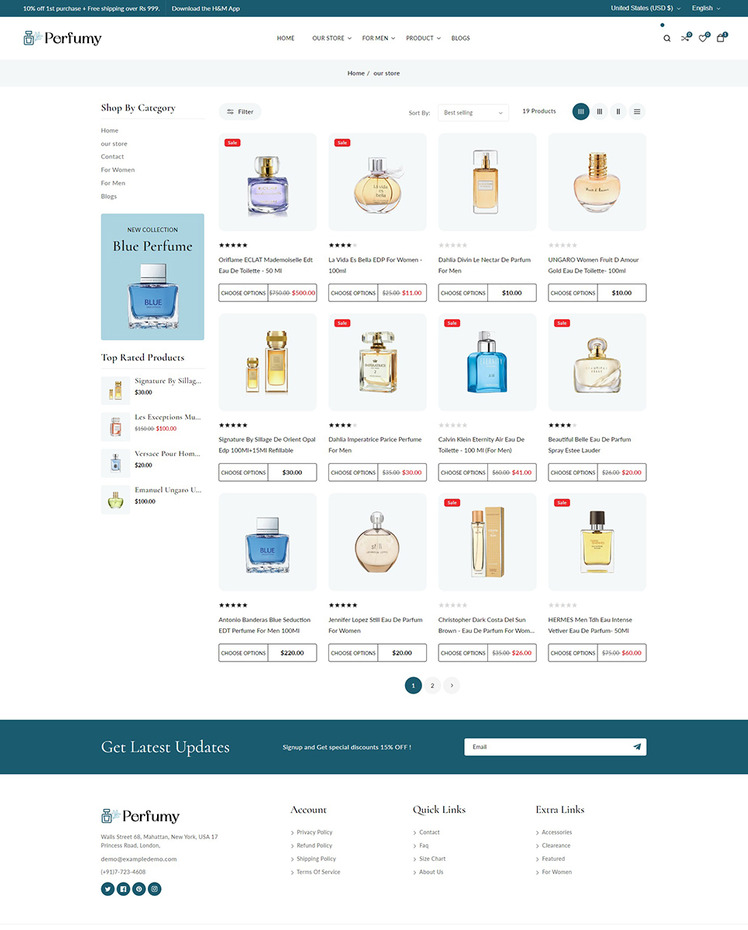 Perfumy Perfumes Deos and Fragrances Shopify Responsive Theme #318101