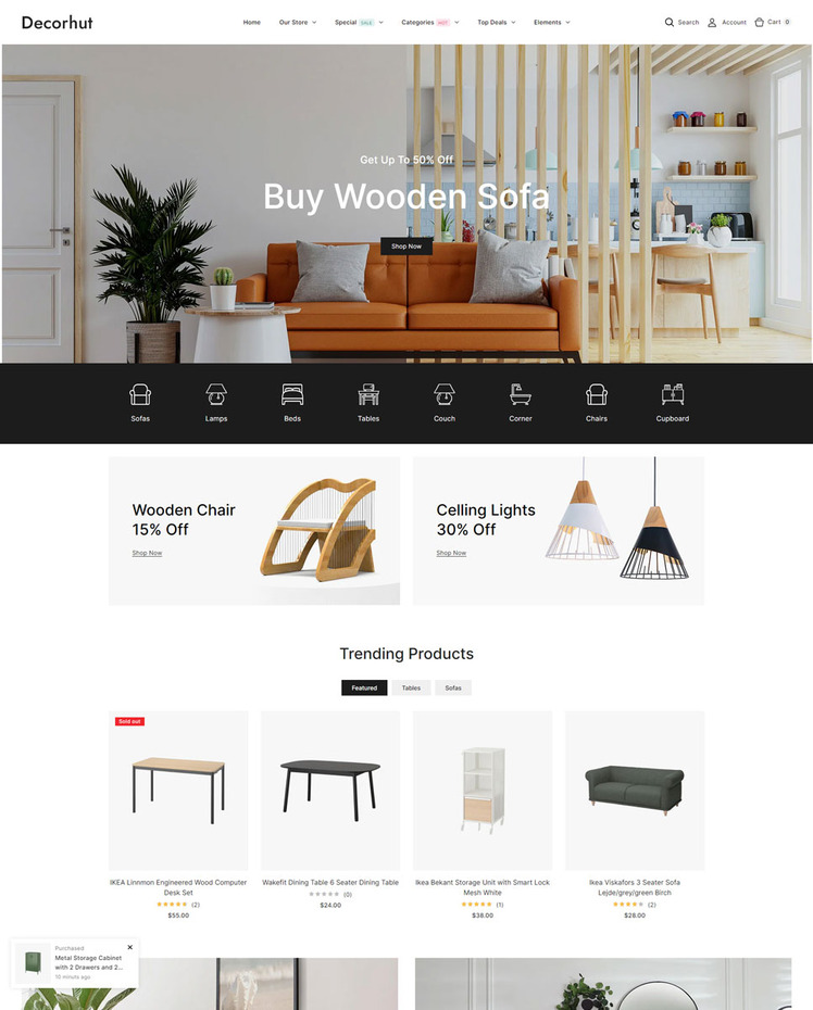 Decorhut Decor Interior and Furniture Shopify Responsive Theme #432861