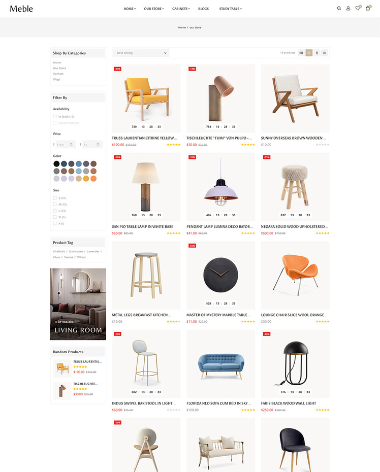 Meble The Furniture Home D cor and Interior Shopify Responsive Theme #272956