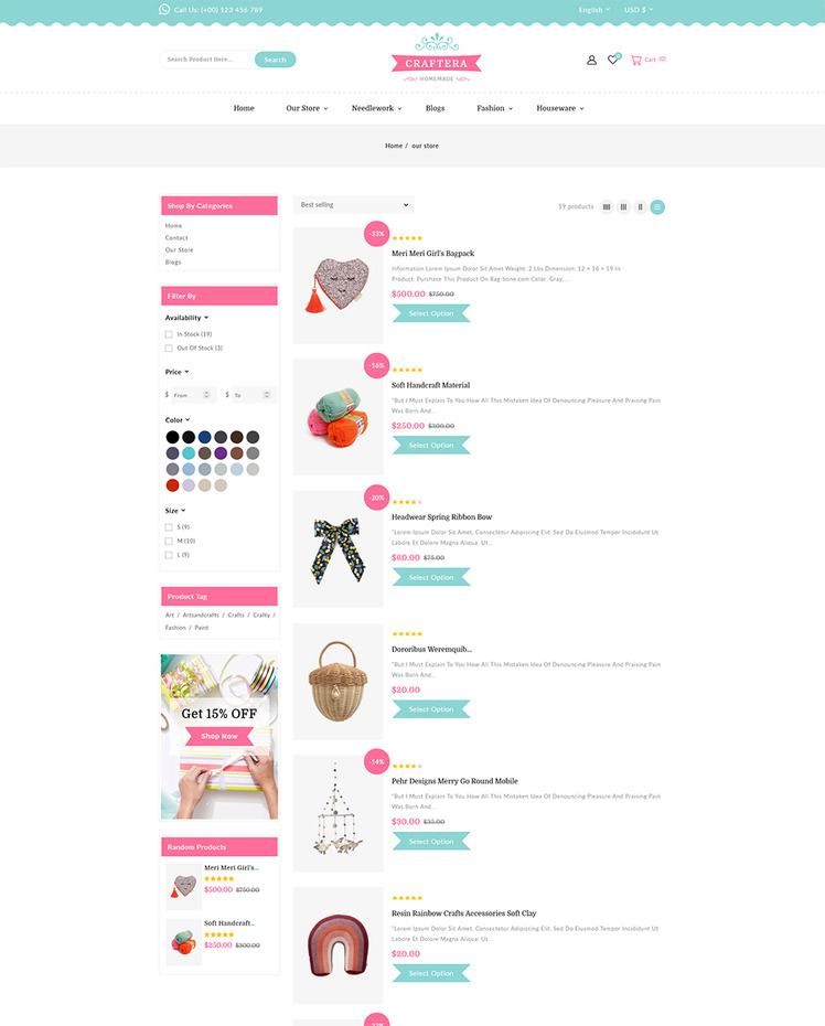 Craftera Multipurpose Responsive Shopify Theme #280509