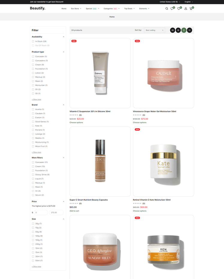 Beautify Beauty Fashion and Cosmetic Responsive Shopify Theme #417778