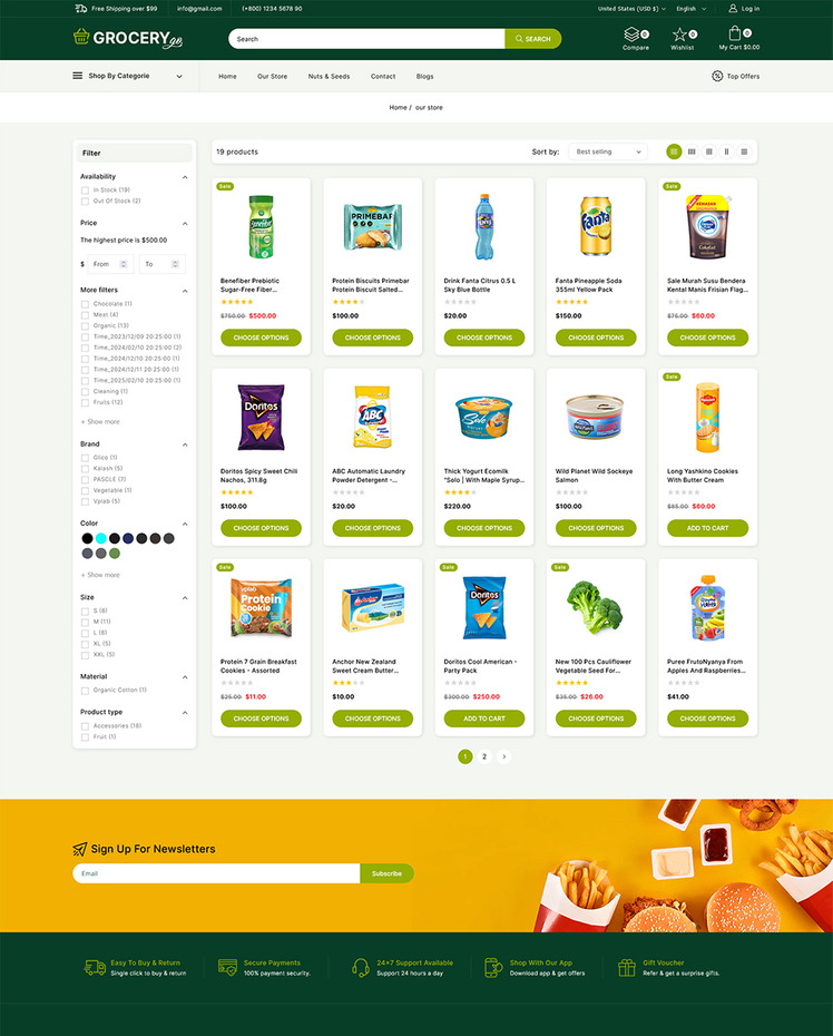Grocerygo Grocery and Food Multipurpose Responsive Shopify Store #298671