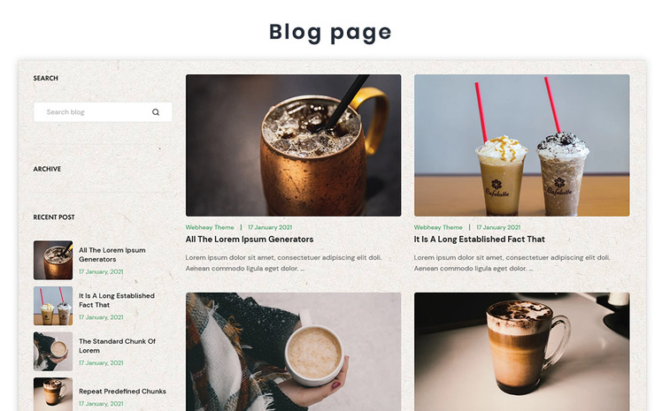 Coffee The Coffee Food Premium Shopify Theme #227800