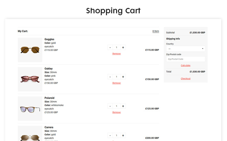 Eyecatch The Sunglass Fashion Premium Shopify Theme #178047
