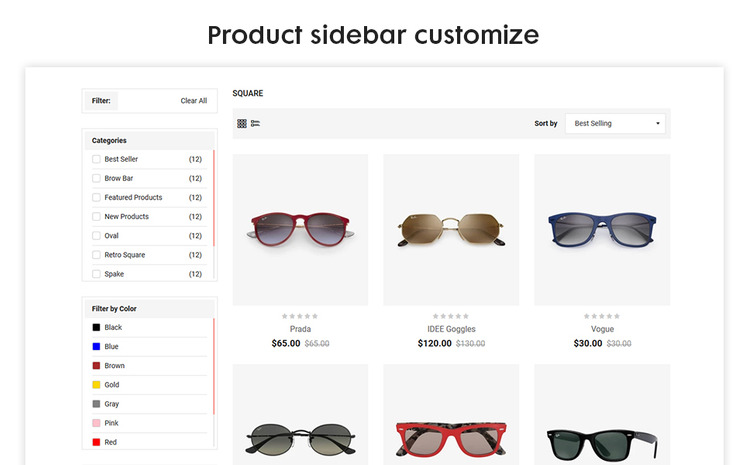 Eyecatch The Sunglass Fashion Premium Shopify Theme #178047