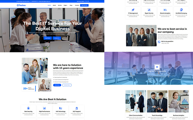 Techna - IT Solution & Business WordPress Theme #433086