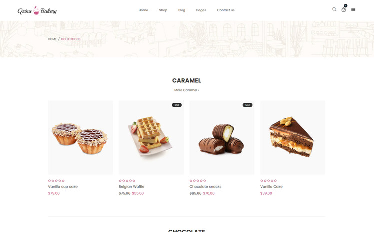Qzina Cake Bakery Store Shopify Theme #322661