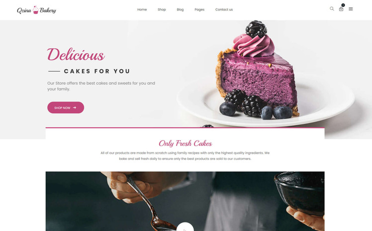 Qzina Cake Bakery Store Shopify Theme #322661