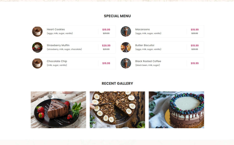 Qzina Cake Bakery Store Shopify Theme #322661