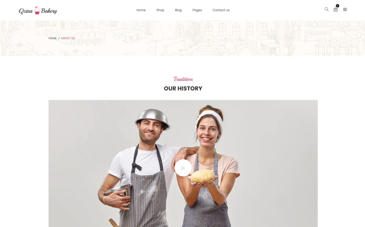Qzina Cake Bakery Store Shopify Theme #322661