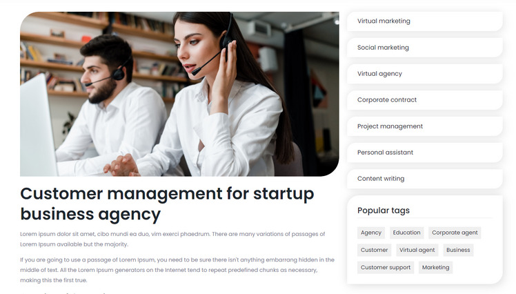 Digicom - Virtual Assistant HTML Template #270804