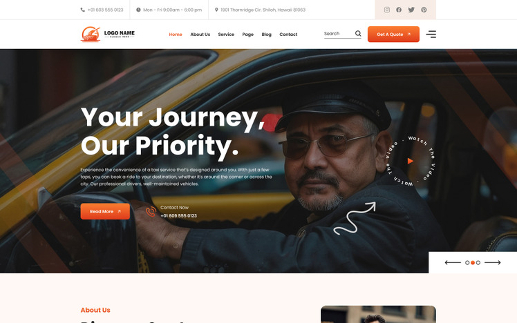 Taxiclub Online Taxi Booking Service WordPress Theme #467433