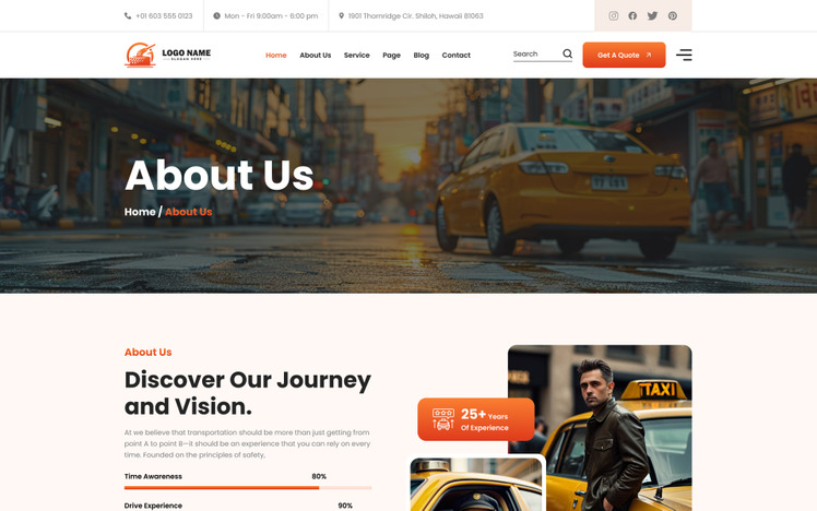Taxiclub Online Taxi Booking Service WordPress Theme #467433