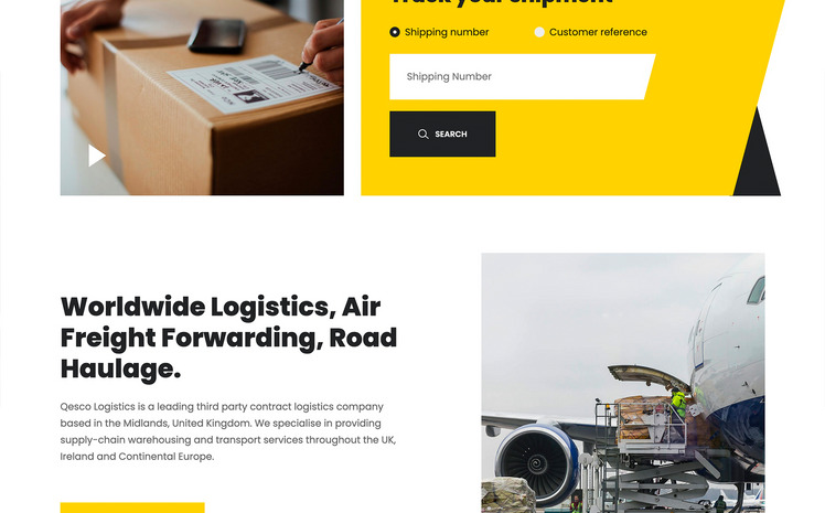 Qesco Logistic Shipping Company WordPress Theme #247699