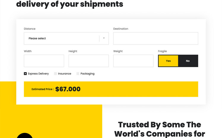 Qesco Logistic Shipping Company WordPress Theme #247699