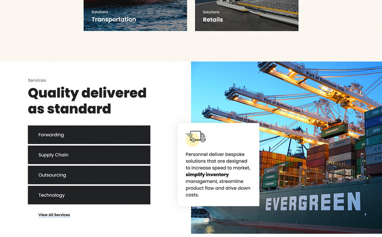 Qesco Logistic Shipping Company WordPress Theme #247699