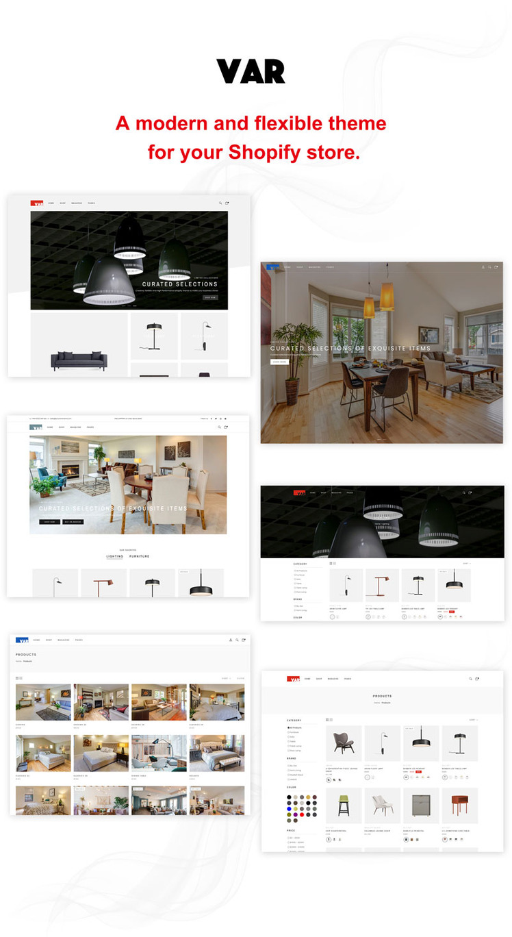 VAR Modern and Flexible Shopify Theme #173900-1