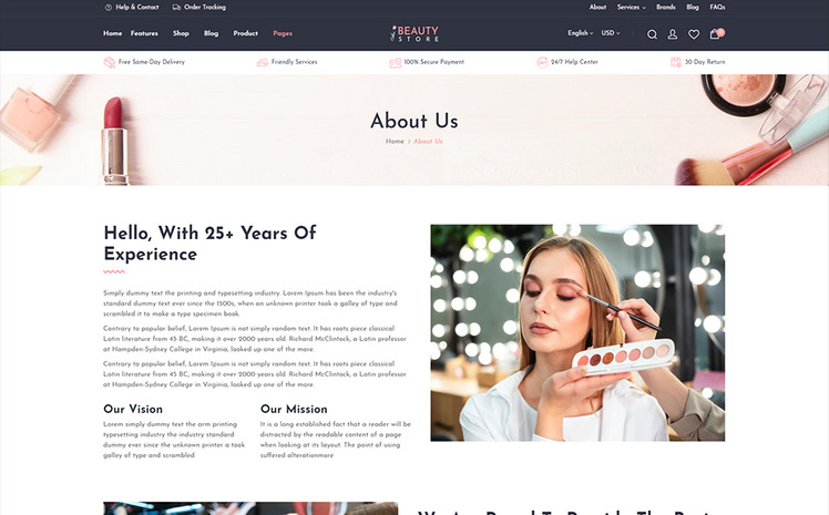 BeautyStore Skincare and Cosmetics Shopify Theme #348068