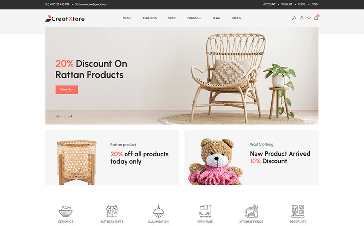 CreatXtore Handmade Ceramics and Pottery Shop Shopify Theme #385927