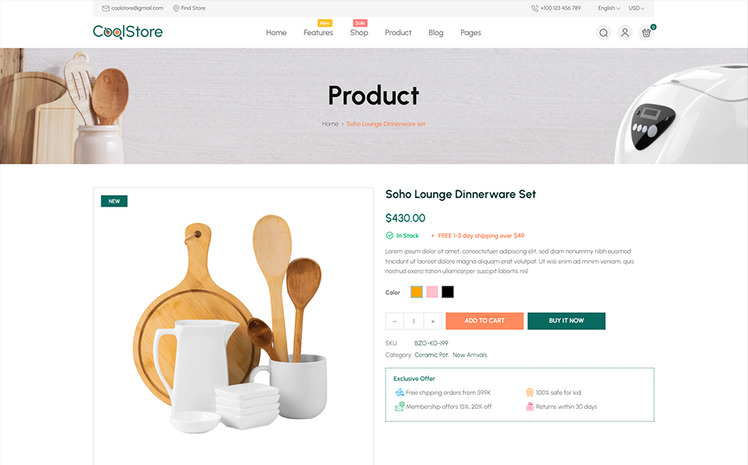 CoolStore Kitchen Furniture Store Shopify Theme #366428