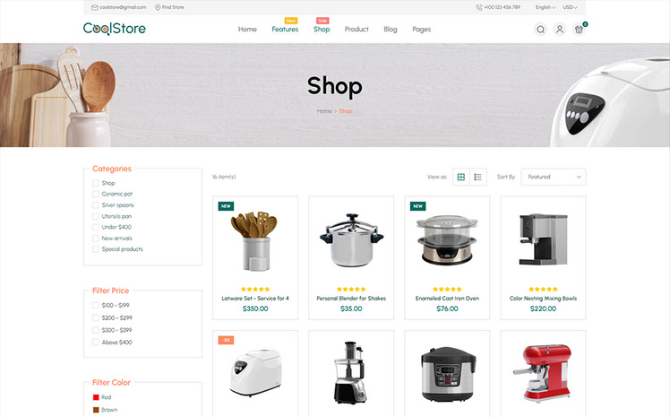 CoolStore Kitchen Furniture Store Shopify Theme #366428