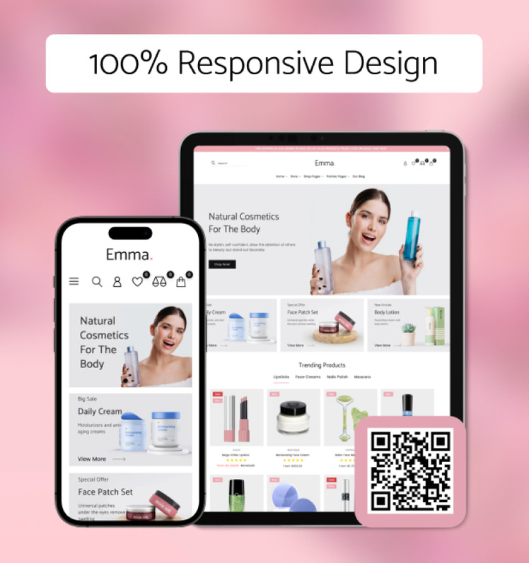 Emma Health and Beauty Responsive Modern Multipurpose Shopify Theme #263911-2