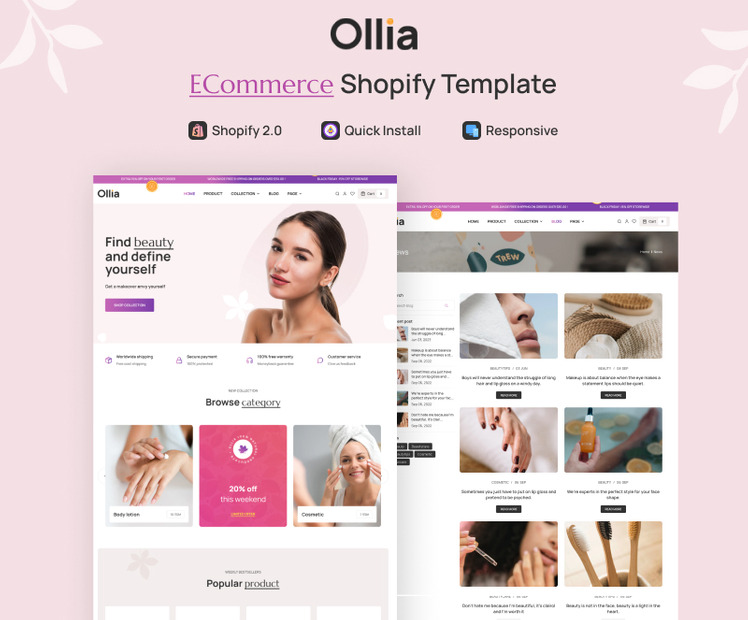 Ollia Cosmetics and Beauty Health Treatment Shopify Theme #347540-1
