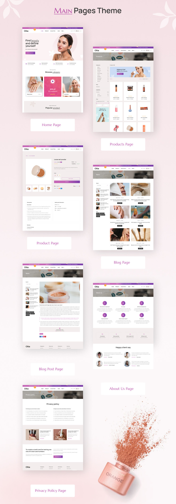 Ollia Cosmetics and Beauty Health Treatment Shopify Theme #347540-2