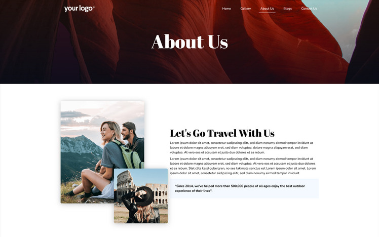 Travel App Bootstrap 5 Template #287628