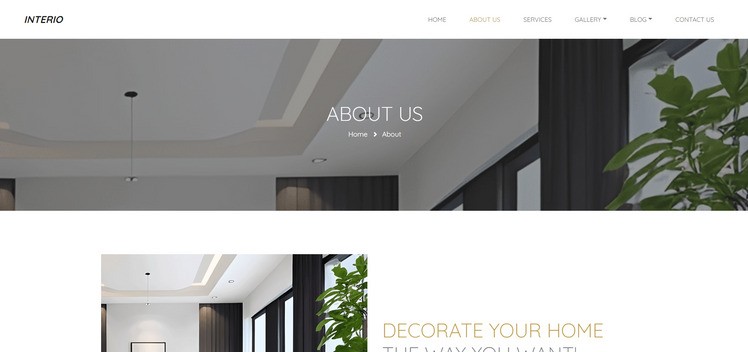 INTERIO - Interior Designer HTML Template #342628