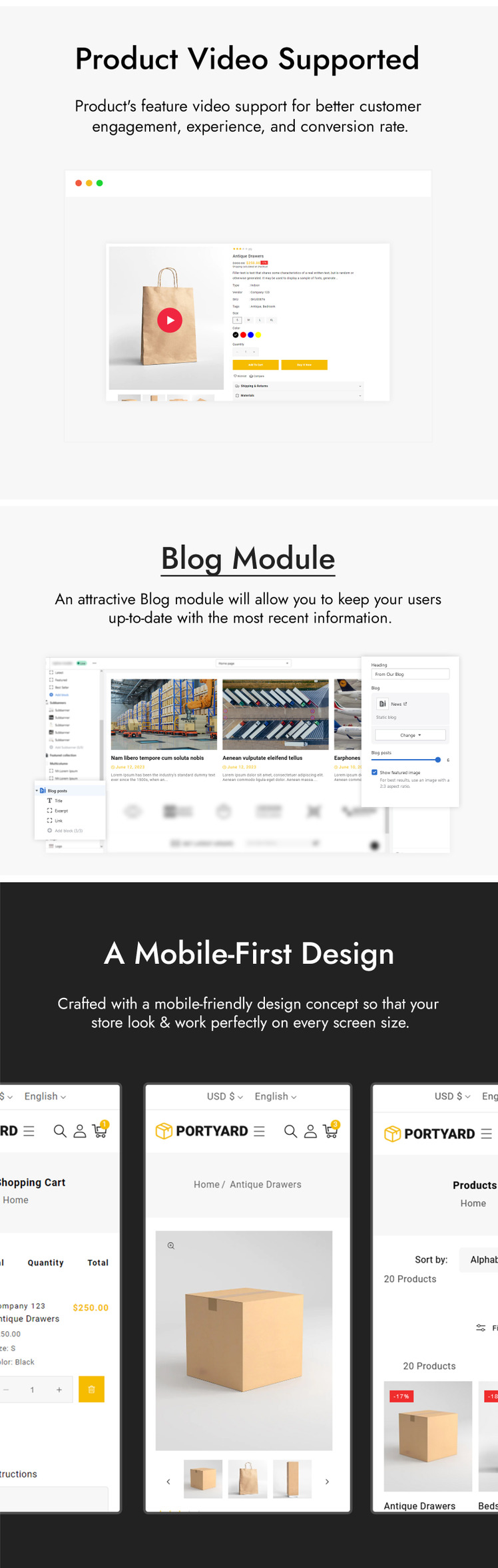 Portyard Logistics and Transportation Shopify Theme #338442-3