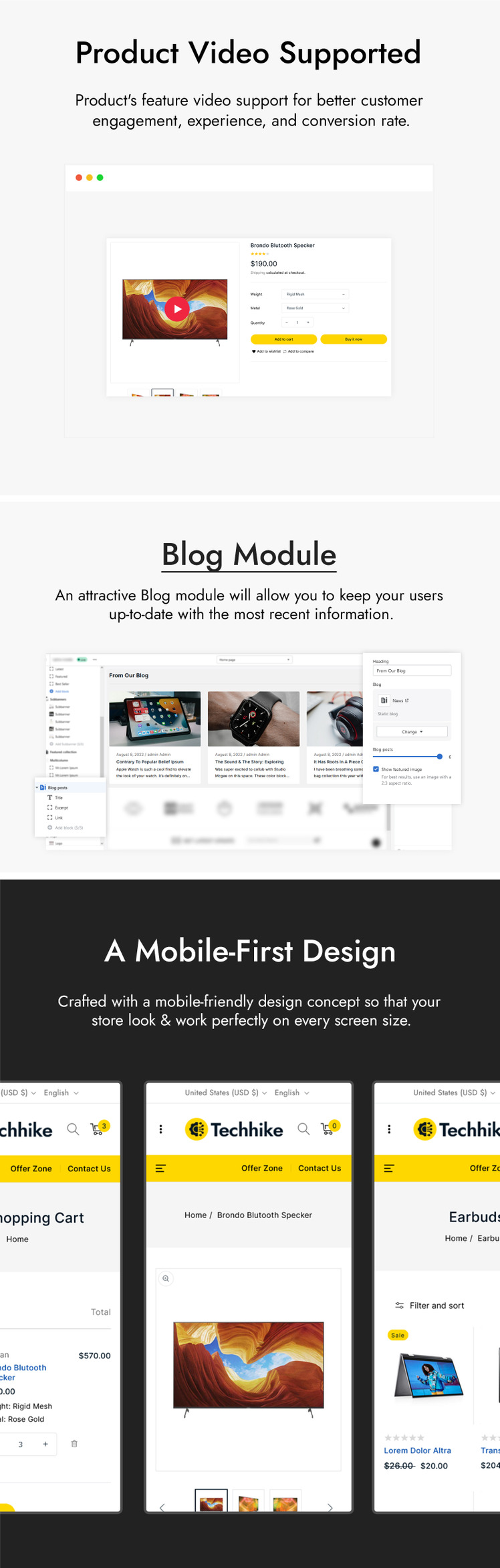 Techhike Multipurpose Electronics Store Shopify Theme #299882-3