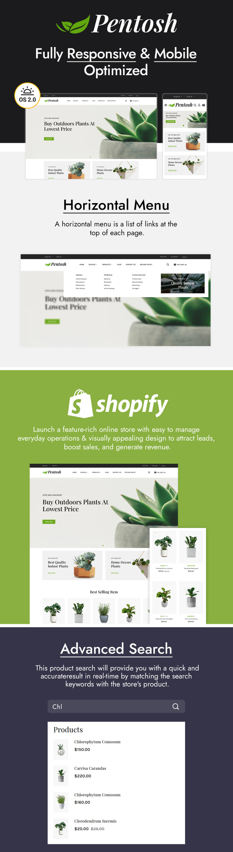 Pentosh Gardening Plants Store Shopify Theme #301857-1