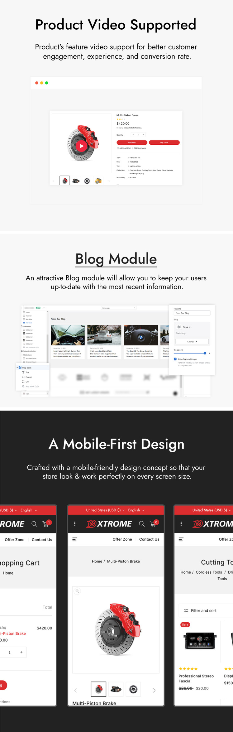 Xtrome Auto Spare Parts Store Shopify Theme #300559-3