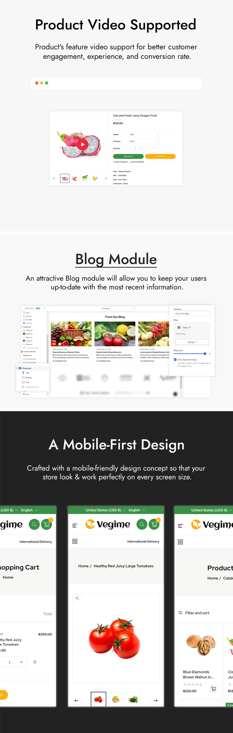 Vegime Vegetable Grocery Shopify Theme #300273-3