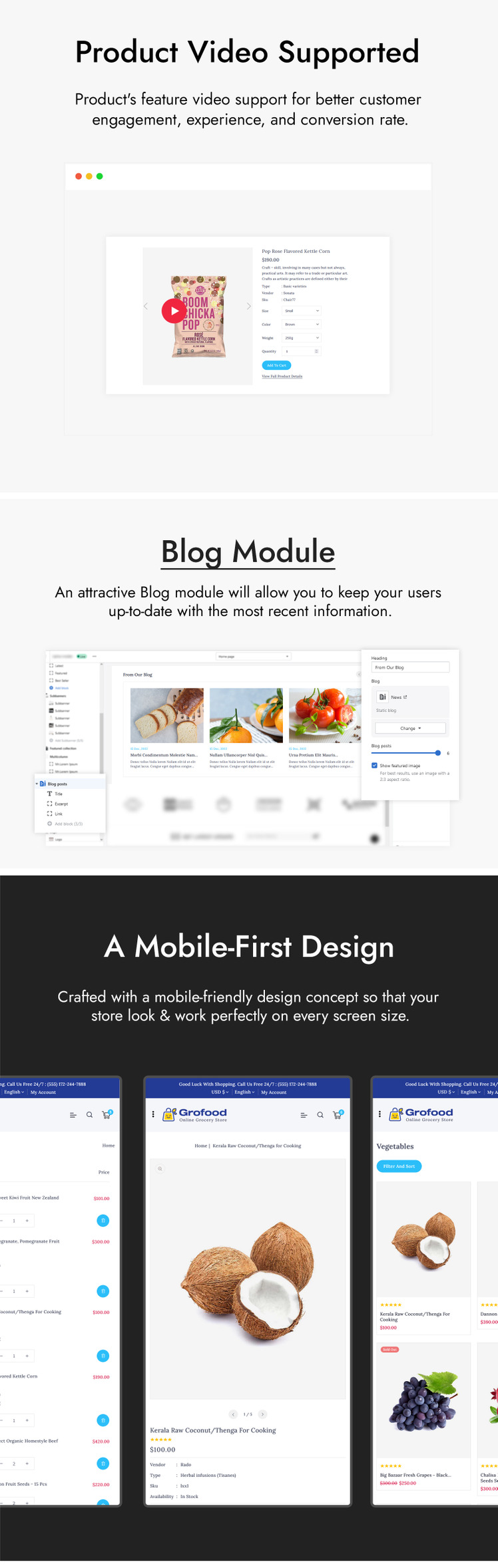 GroFood Organic and Grocery Store Shopify Theme #304565-3