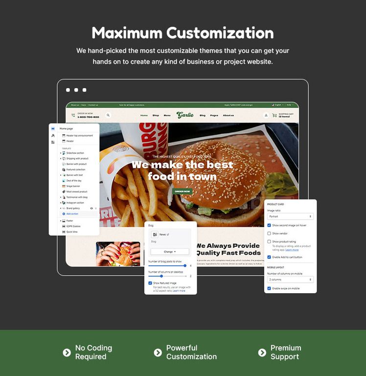 Garlic Grocery Food Delivery Restaurant Supermarket Store Responsive Shopify Theme #349446-2