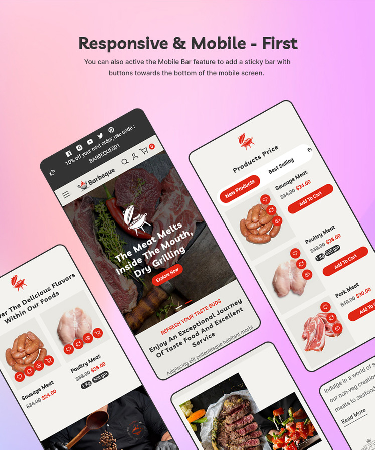 Barbeque BBQ Meat Food Multipurpose Shopify Responsive Theme #370613-6