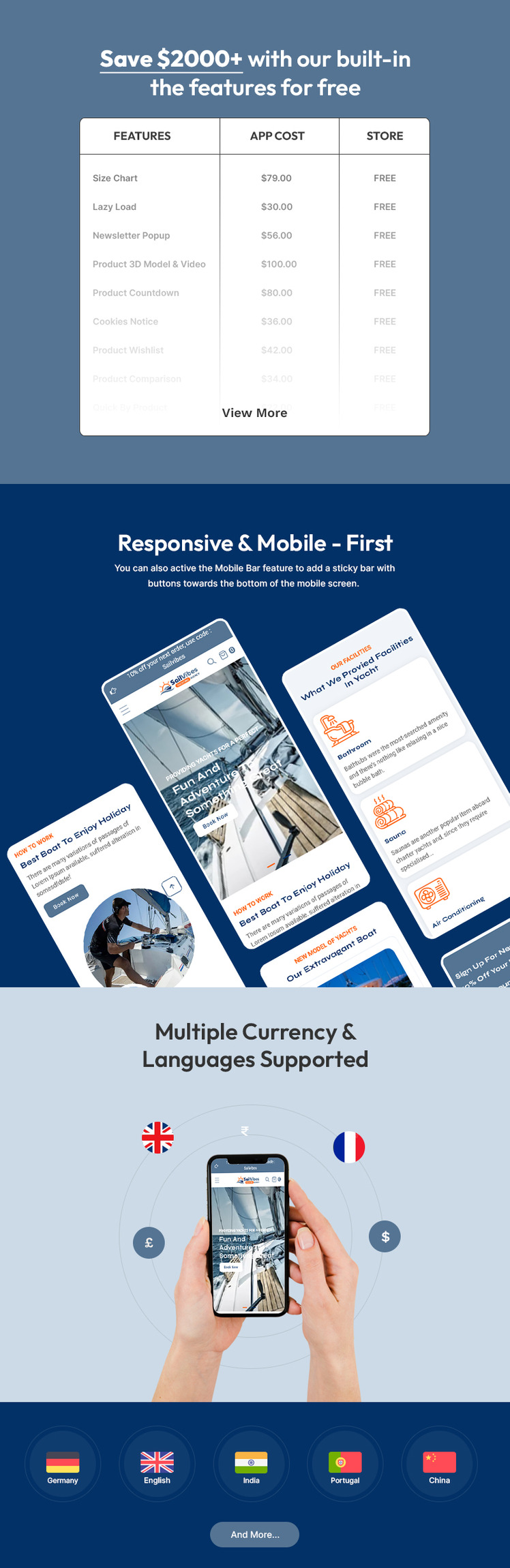Sailvibes Yachting Water Sports Services Multipurpose Shopify Responsive Theme #431672-2