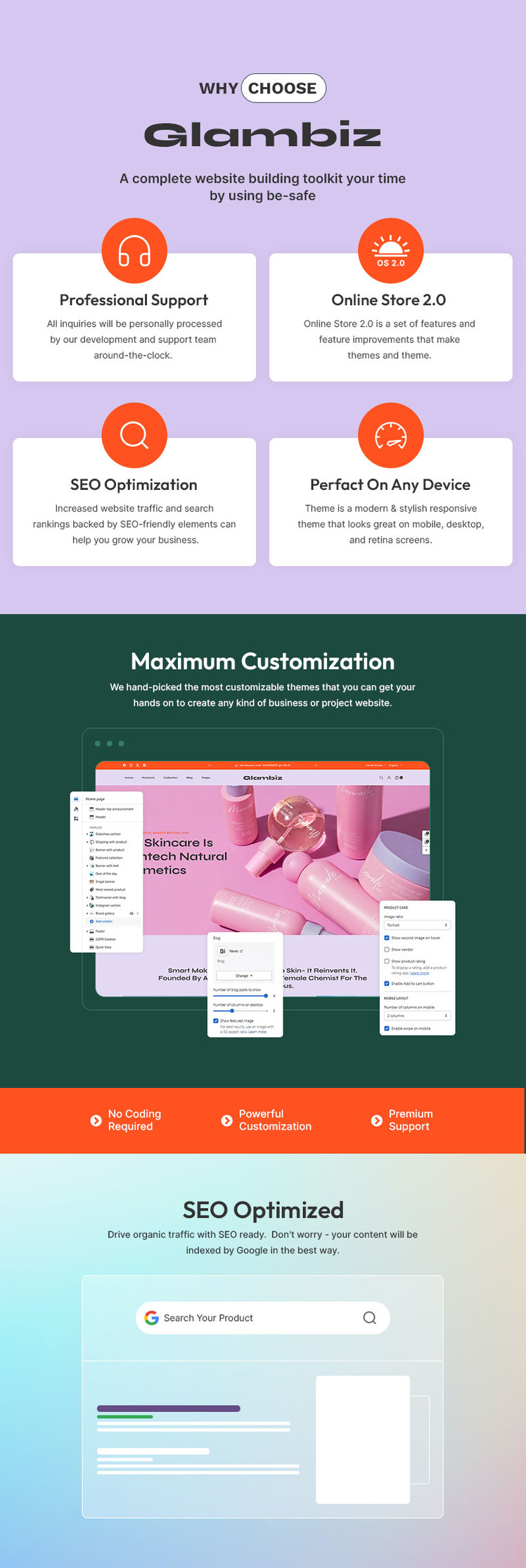 Glambiz Beauty Cosmetics Skincare Multipurpose Shopify Responsive Theme #397122-1