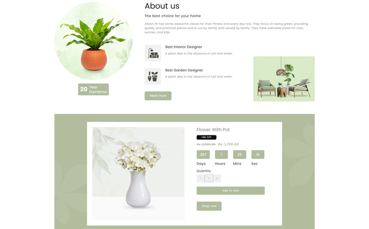 Flouresh Multipurpose garden and plant Shopify Theme #311474