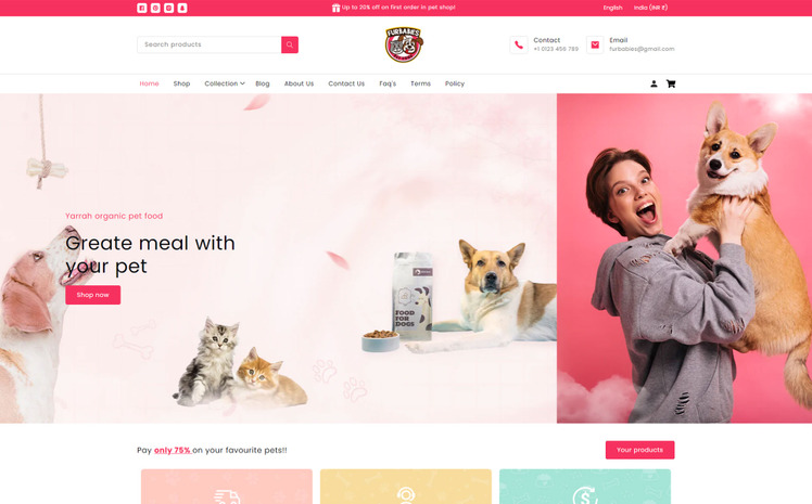 Furbabies Multipurpose Premium Pets and Plants Shopify Theme #301042