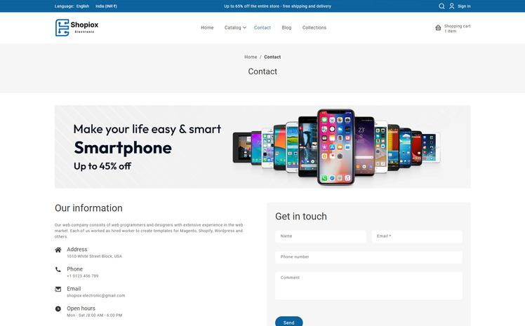Shopiox Electronic and FastFood Responsive Shopify Theme #318769