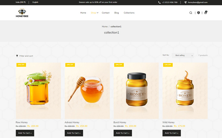 Honeybees Honey Shopify OS Premium Responsive Theme #332297