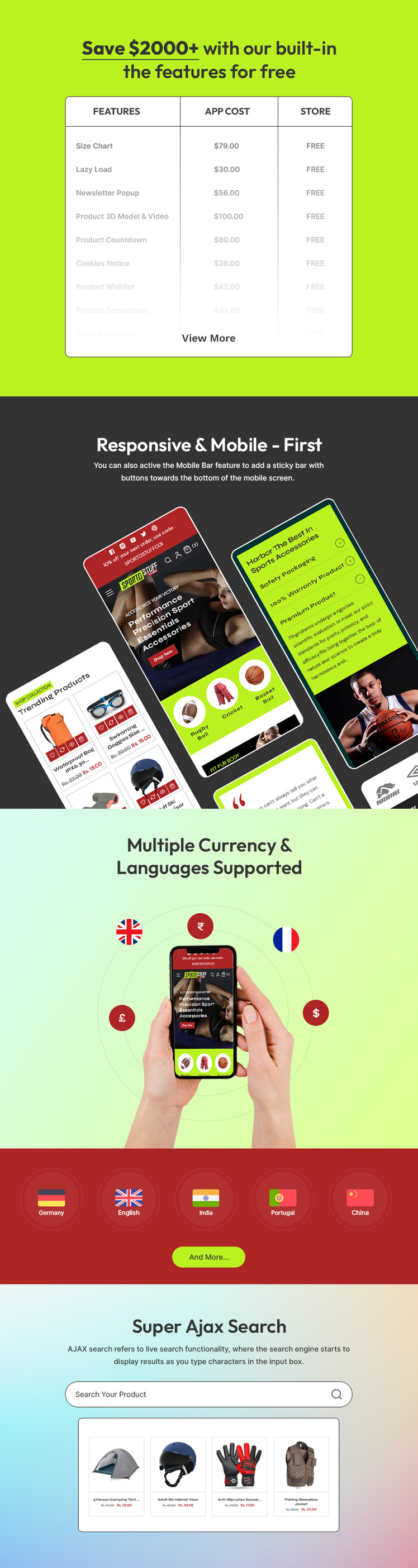 Sporto Stuff Sports Wear And Body Fitness Equipment Accessories Responsive Shopify Theme #382631-2