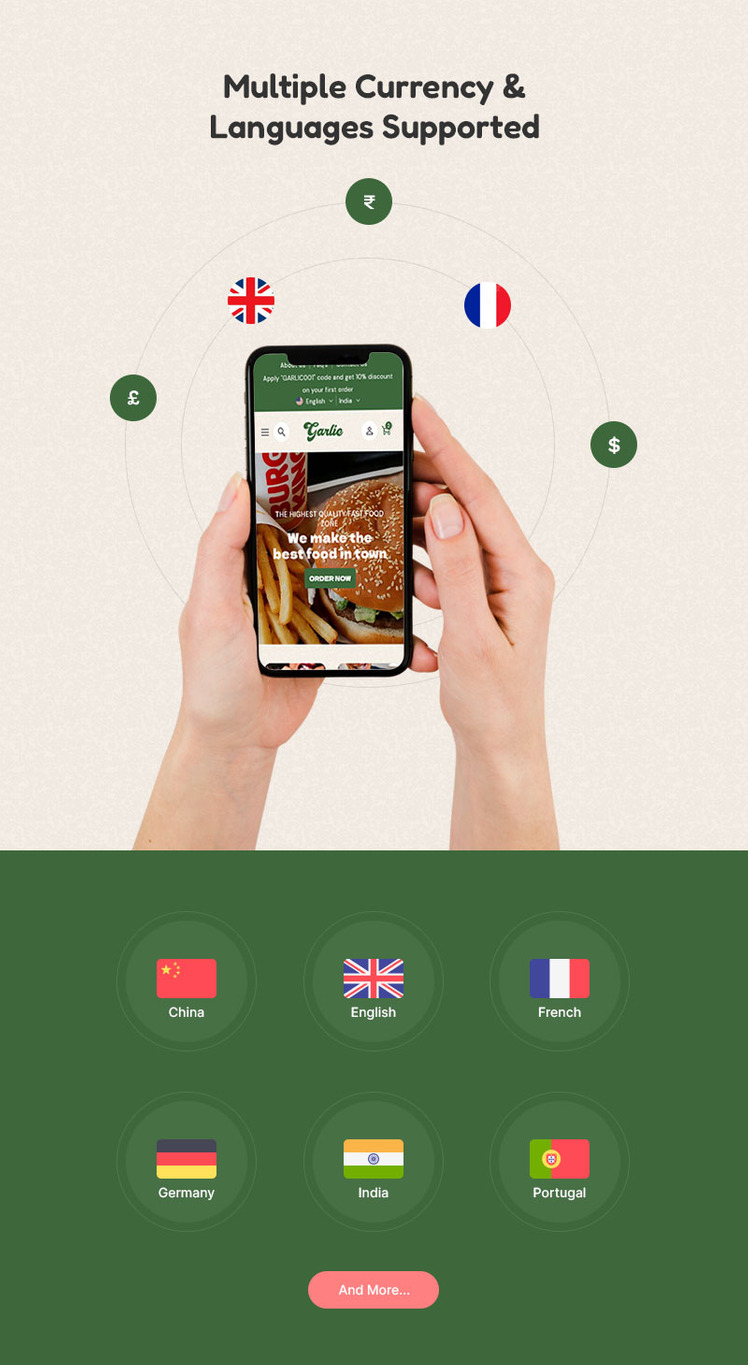 Garlic Grocery Food Delivery Restaurant Supermarket Store Responsive Shopify Theme #349446-5