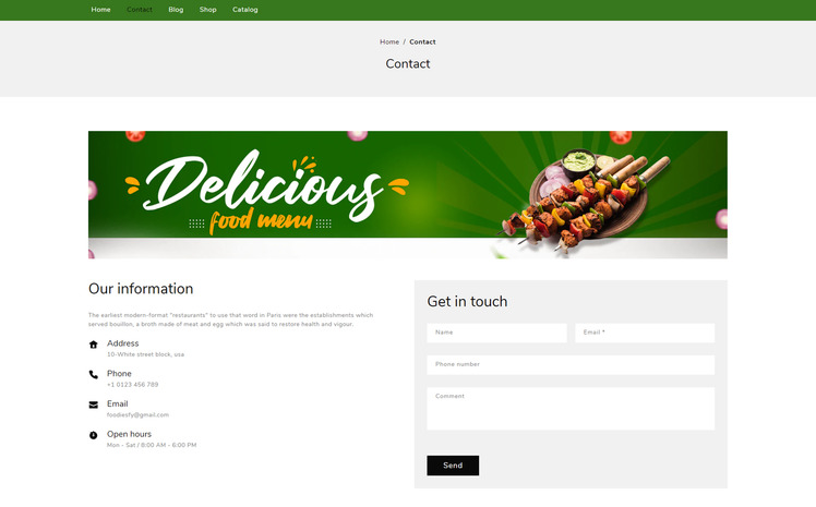 Foodiesfy FastFood Responsive Shopify Theme #312403