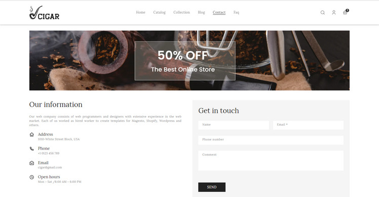 Cigar Hookah Online eCommerce Template Multipurpose Premium Pets and Plants Shopify Theme #332010