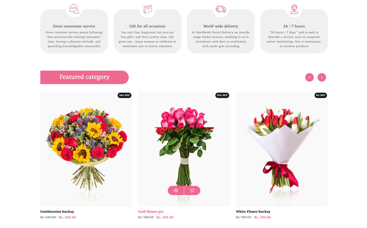 Flowerest Flower Shop Bokay Responsive Shopify Theme #318955